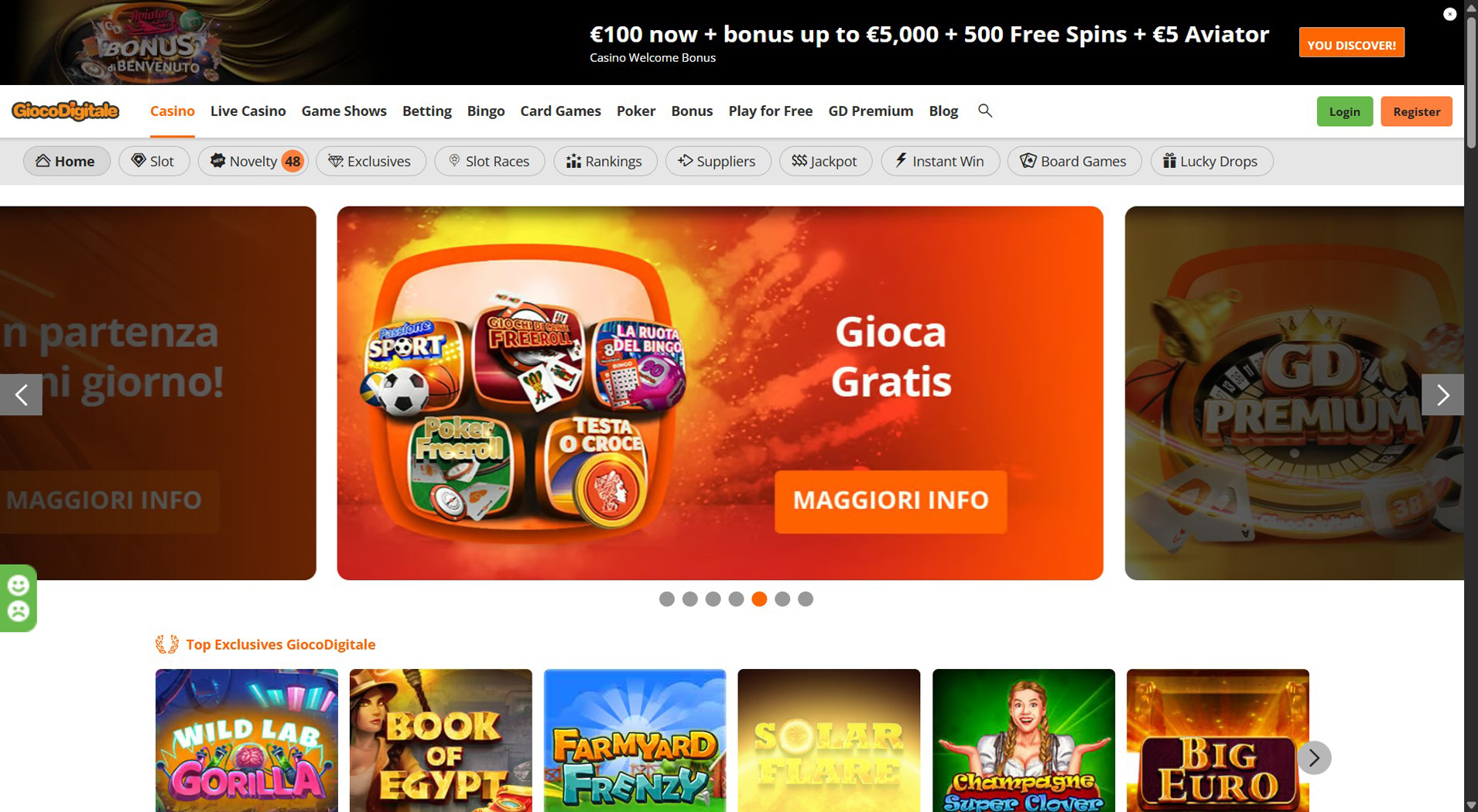8. Gioco Digitale- Bonus popolare del casinò Flexepin