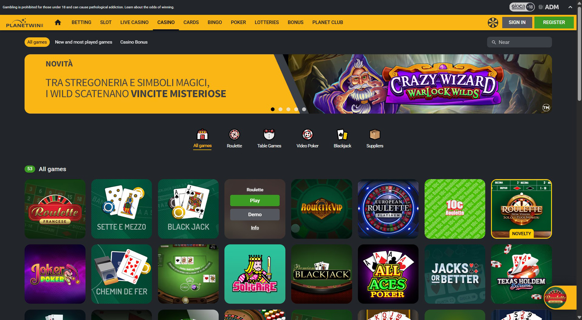 1. Planetwin365- La migliore scelta per il casinò Flexepin